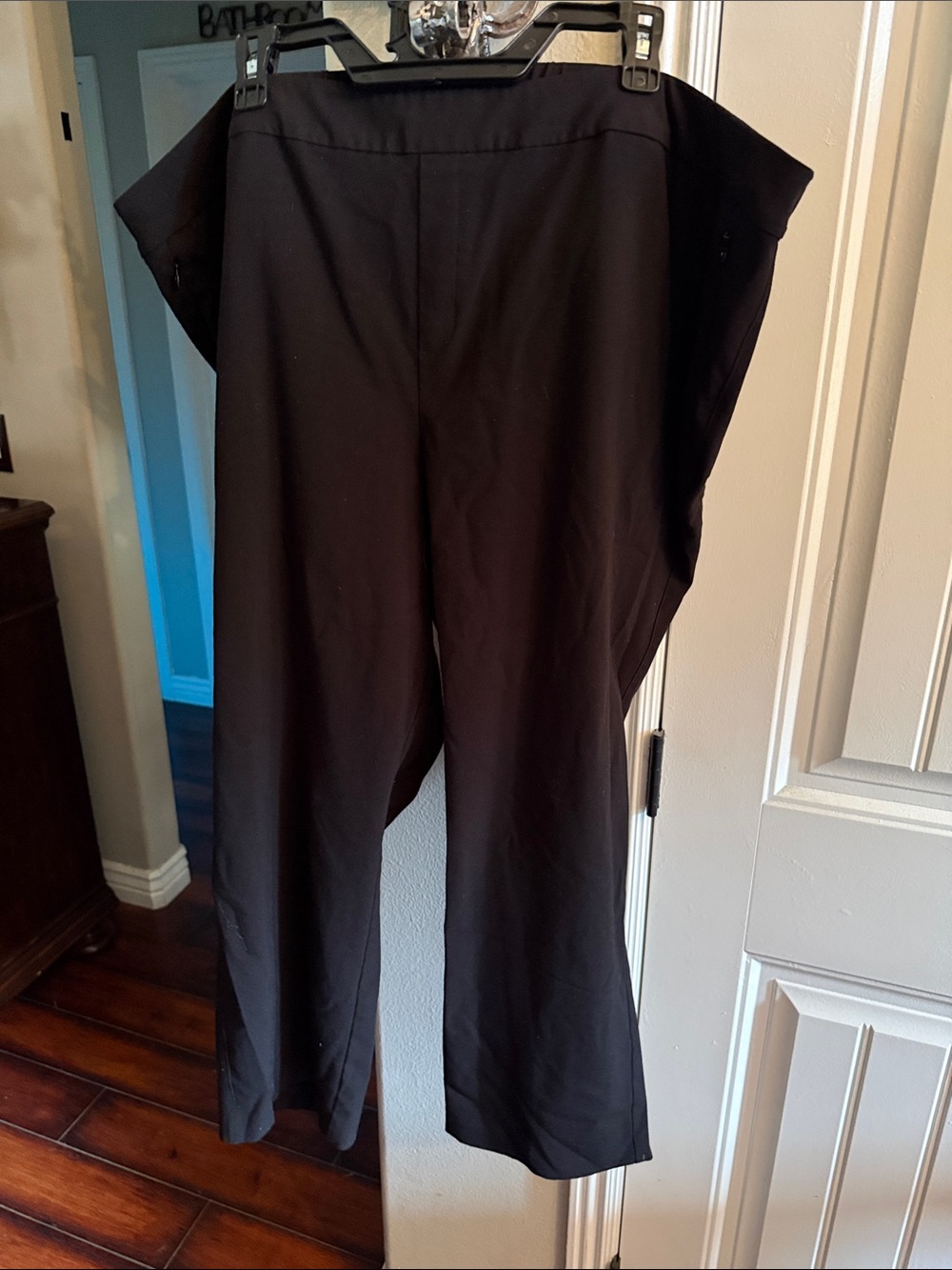 Susan Graver Black Straight-Leg Pants